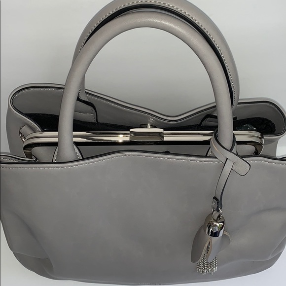 Nine West Grey Satchel Purse - Picture 6 of 12